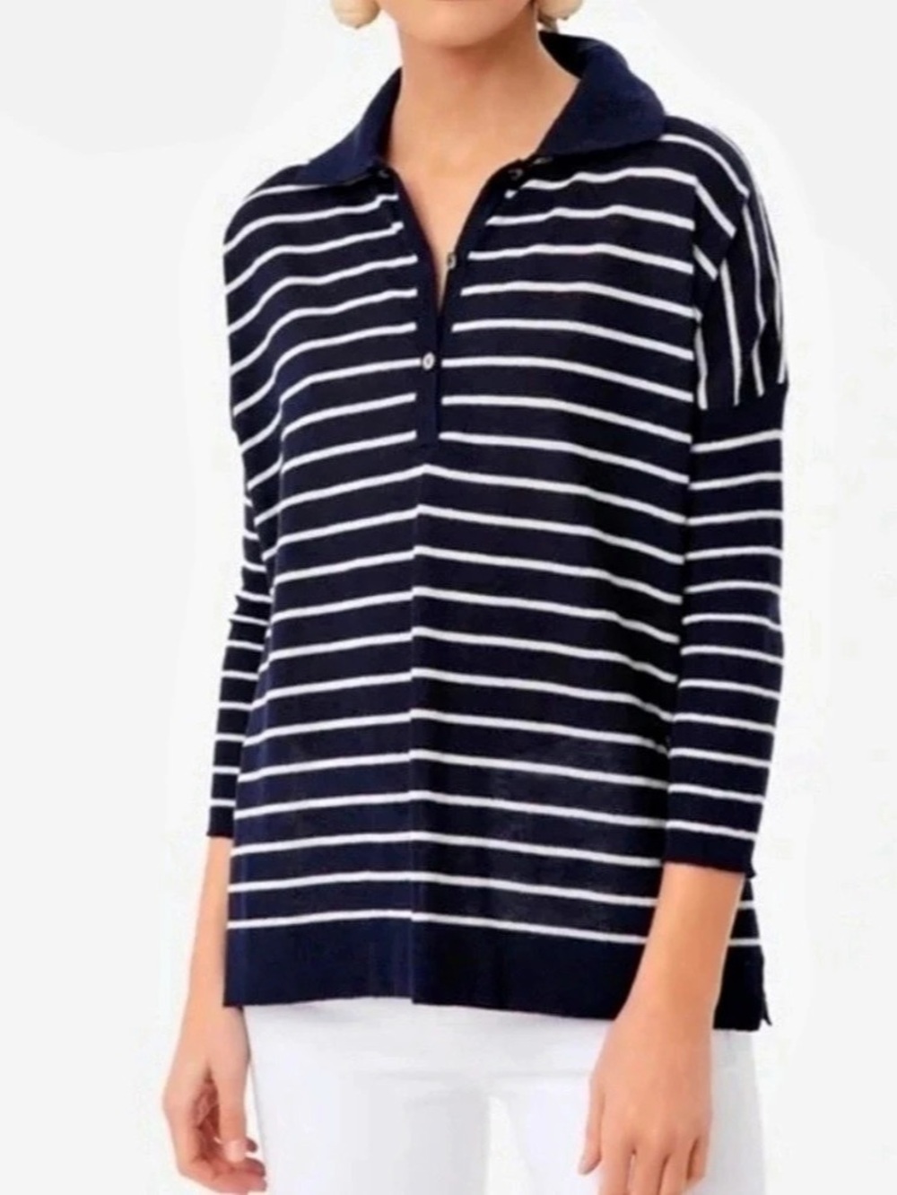 Tuckernuck Clayton Polo Linen Blend Shirt/Sweater